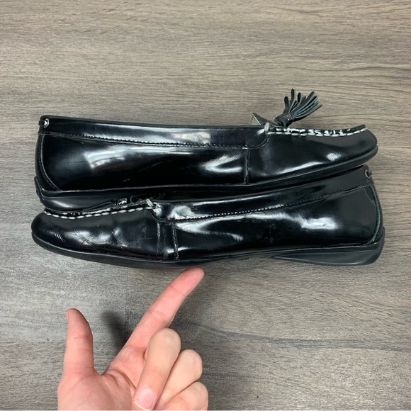 Sperry Top Sider Brant Point Black Patent Leather Tassel Loafers 9.5M - Picture 5 of 11